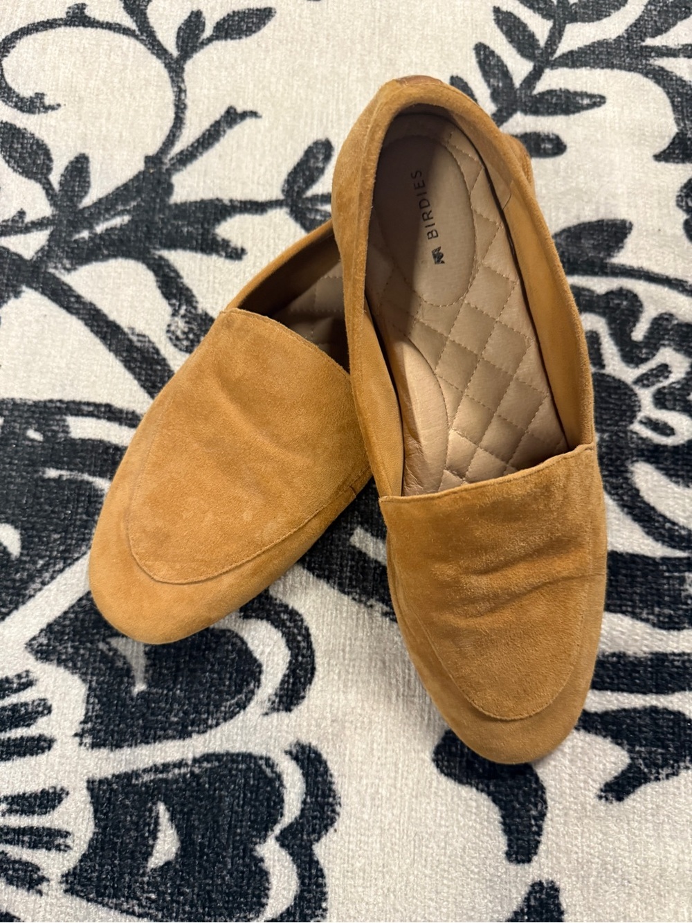 Birdies Suede Loafers in Tan Camel